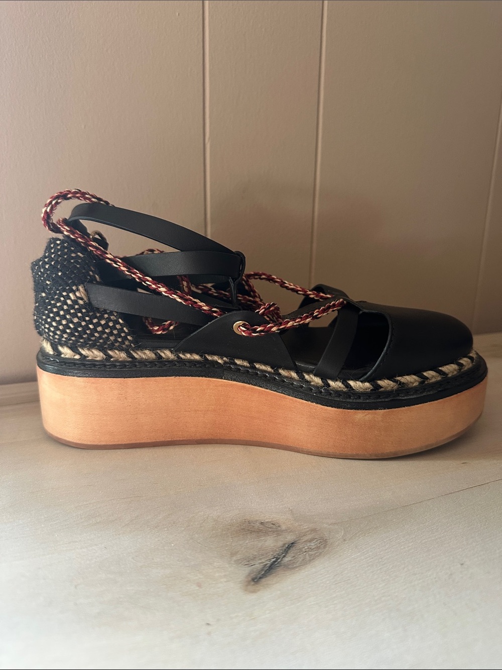 Ulla Johnson Salinas Twisted Rope Leather Flatform sandals - Picture 5 of 15